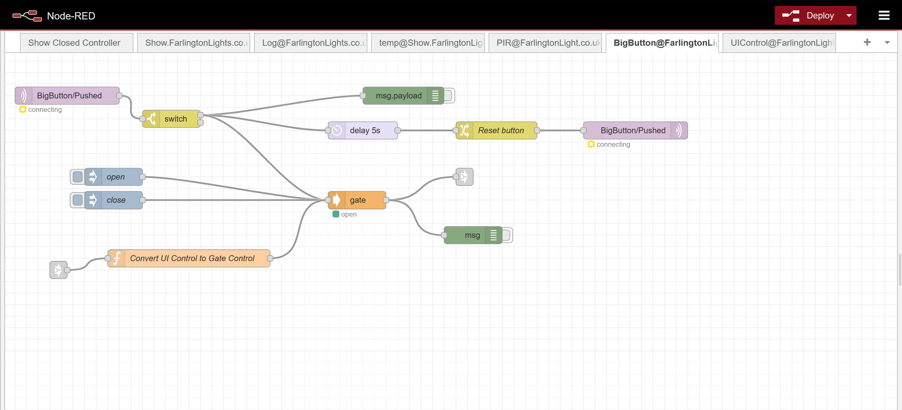 The button control flow